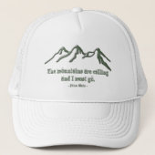Sneeuwgestookte mtns roepen John Muir Trucker Pet (Voorkant)
