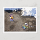 sneeuwgevecht briefkaart (Voorkant)