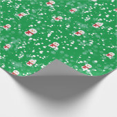 Sneeuwgevecht, sneeuwmensen cadeaupapier (Hoek)