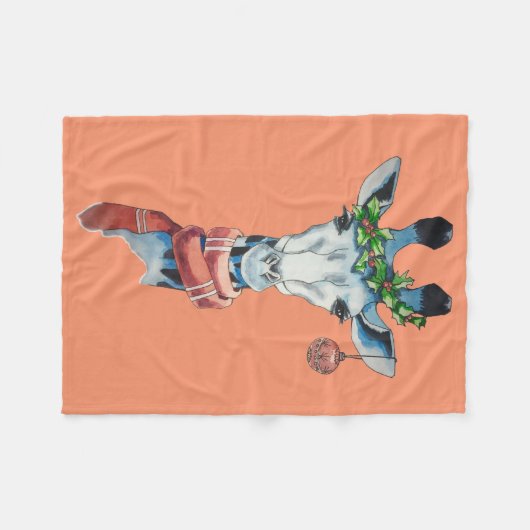 Sneeuwgiraf Fleece Deken (Voorkant (Horizontaal))