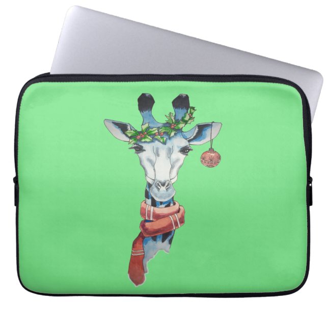 Sneeuwgiraf Laptop Sleeve (Voorkant)