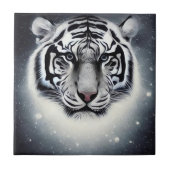 Sneeuwgloeiwitte tijger tegeltje (Voorkant)