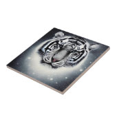 Sneeuwgloeiwitte tijger tegeltje (Zijkant)