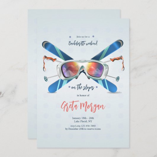 Sneeuwgogles Kaart (Voorkant / Achterkant)