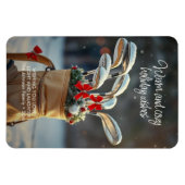 Sneeuwgolf winterseizoen wensen magneet (Horizontaal)