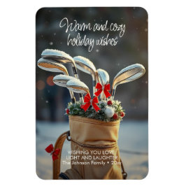 Sneeuwgolf winterseizoen wensen magneet