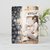 Sneeuwgordijn Foto Kerstkaart (Staand voorkant)