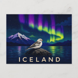 Sneeuwgors onder het Aurora | Iconisch IJsland Briefkaart