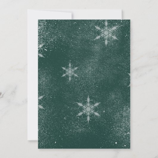 Sneeuwgroene typografie met kerstmis kaart (Achterkant)