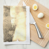  sneeuwgroene winterscène op het perkament theedoek (Quarter Fold)