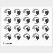 SNEEUWHAAS RONDE STICKER (Vel)