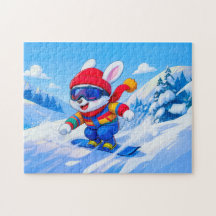 Sneeuwhaas Snowboarden op een Winterberg