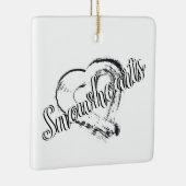 Sneeuwhart Sieraad Maanharten Keramisch Ornament (Rechts)