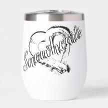 Sneeuwhart Waterfles Wijn Tumbler Maanhart