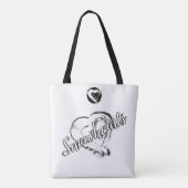 Sneeuwhartentassen maan harten tote bag (Achterkant)