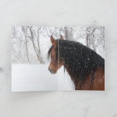 Sneeuwhengst wenskaart (Binnen)
