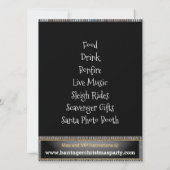 Sneeuwhert jaarlijkse feestdag uitnodiging (Achterkant)