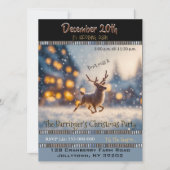 Sneeuwhert jaarlijkse feestdag uitnodiging (Voorkant)