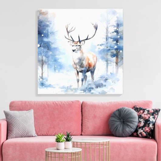 Sneeuwherten Canvas Kunst (Insitu (Woonkamer))