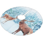 Sneeuwherten Familie Winter Scène Kerstboom Rok (Gekanteld)