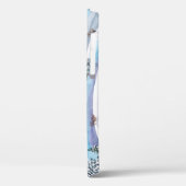 Sneeuwheuvels, huizen: waterverf landschap Case-Mate iPhone case (Achterkant / Links)