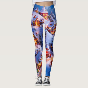Sneeuwheuvels Whizterige Kerstedorp Leggings