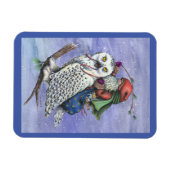 Sneeuwhoen en Santa CHRISTMAS MAGNET Fantasy Magneet (Horizontaal)
