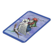 Sneeuwhoen en Santa CHRISTMAS MAGNET Fantasy Magneet (Linkerzijde)
