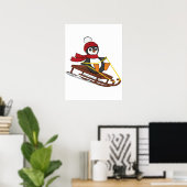 Sneeuwhoes Pinguïn Cute Animals Winter Poster (Thuiskantoor)