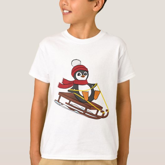 Sneeuwhoes Pinguïn Cute Animals Winter T-shirt (Voorkant)