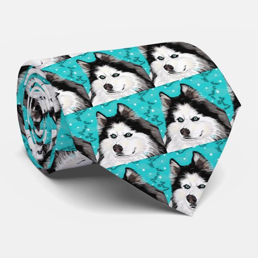 Sneeuwhond stropdas (Opgerold)