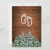 Sneeuwhout & Bos Baby Meisje Geboorte Viering Kaart (Achterkant)