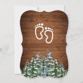 Sneeuwhout & Bos Country Pine Baby shower Kaart (Achterkant)