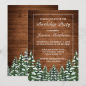 Sneeuwhout & Bos Country Pine Custom Verjaardag Kaart (Voorkant / Achterkant)