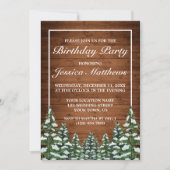 Sneeuwhout & Bos Country Pine Foto Verjaardag Kaart (Voorkant)