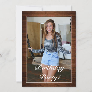 Sneeuwhout & Bos Country Pine Foto Verjaardag Kaart