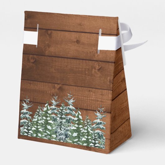 Sneeuwhout & Bos Country Pine Verjaardag Tiara Bedankdoosjes (Achterkant)