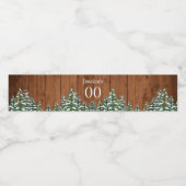 Sneeuwhout & Bos Country Pine Verjaardag Waterfles Etiket (Enkel label)