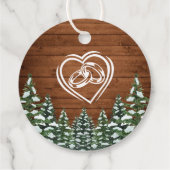 Sneeuwhout & Bos Country Pine Vrijgezellenfeest Bedankjes Labels (Achterkant)