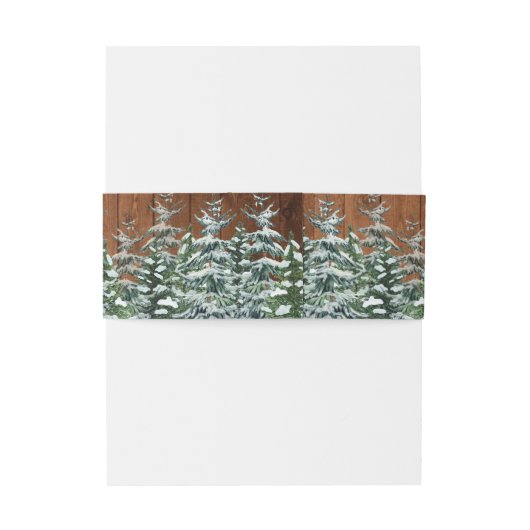 Sneeuwhout & Bos Country Pine Vrijgezellenfeest Uitnodigingen Wikkel (Achterkant Voorbeeld)