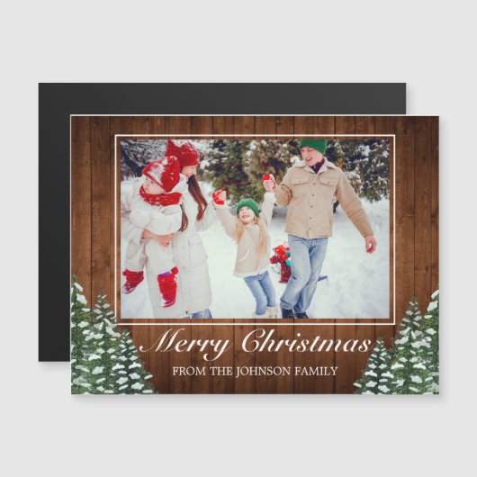 Sneeuwhout & Bos Foto Vrolijk Kerstfeest Groet (Voorkant / Achterkant)