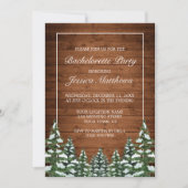 Sneeuwhout & Bos Land Bachelorette Party Kaart (Voorkant)