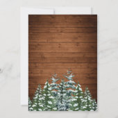 Sneeuwhout & Bos Land Bachelorette Party Kaart (Achterkant)