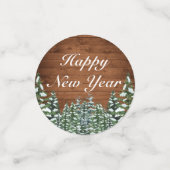 Sneeuwhout & Bos Landelijk Gelukkig Nieuwjaar Snee Confetti (Kleine voorkant)