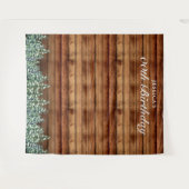 Sneeuwhout & Bos Pine Verjaardag Foto Achtergrond Wandkleed (Voorkant (horizontaal))