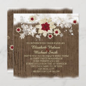 Sneeuwhout Kerstmis Bruiloft uitnodigen Kaart (Voorkant / Achterkant)