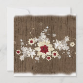 Sneeuwhout Kerstmis Bruiloft uitnodigen Kaart (Achterkant)