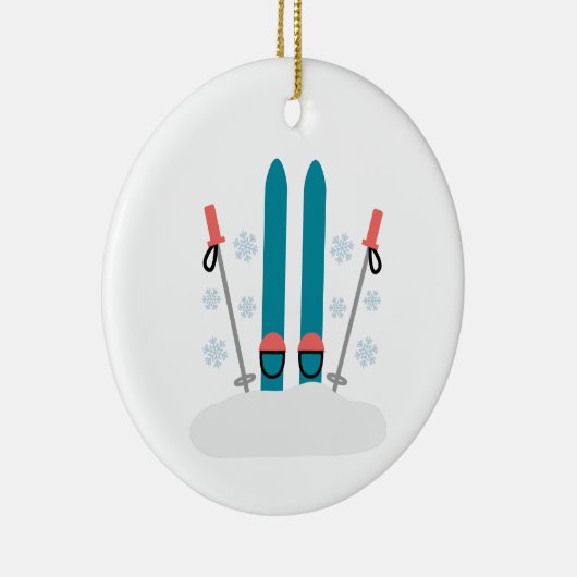 sneeuwhuid keramisch ornament (Rechts)