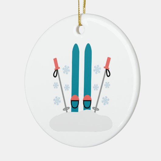 sneeuwhuid keramisch ornament (Links)