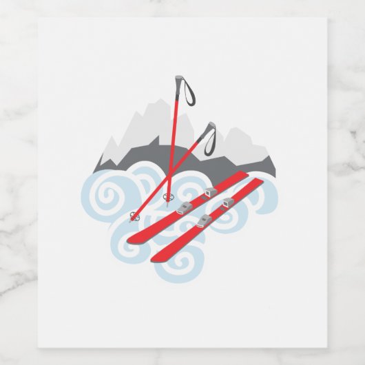 sneeuwhuid wijn etiket (Enkel label)